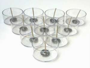 Polycarbonate Tealight Cups & Wicks Kit