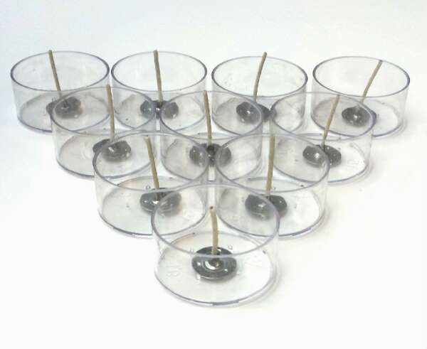 Polycarbonate Tealight Cups & Wicks Kit