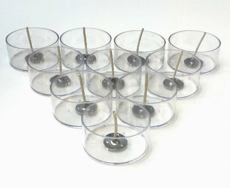 Homemade Candle Kit Includes 10pcs Candle Cups & 100pcs Candle Wicks Candle  Making DIY Kit Clear Tealight Candle Holder Cup 